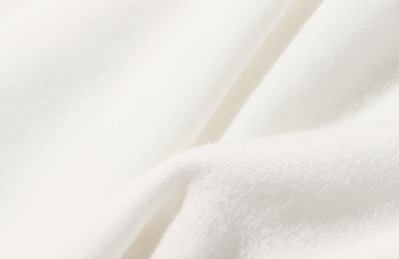 Close up of high quality white cotton weave
